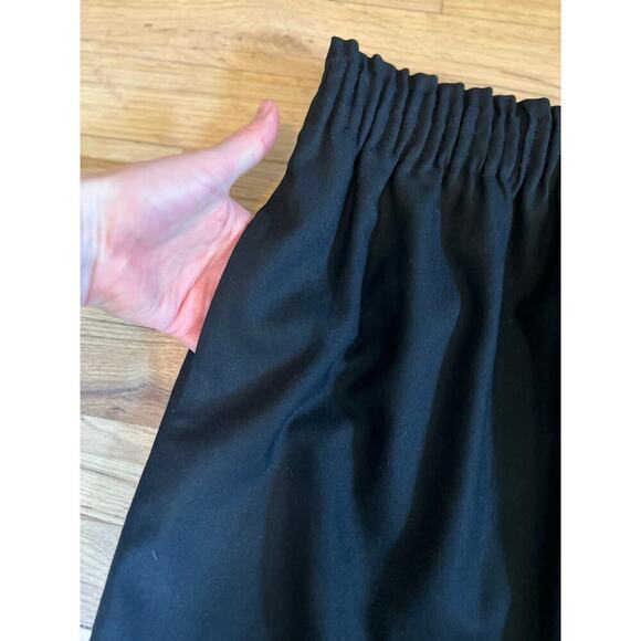 J.Crew Women's 0 Skirt Wool Blend Black Mini Elastic Waist Pockets Closet Staple - Picture 8 of 9